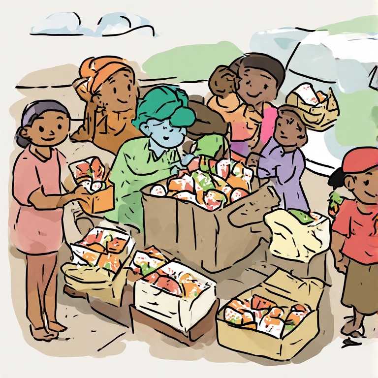 Monthly Ration Distribution – Family Food Security