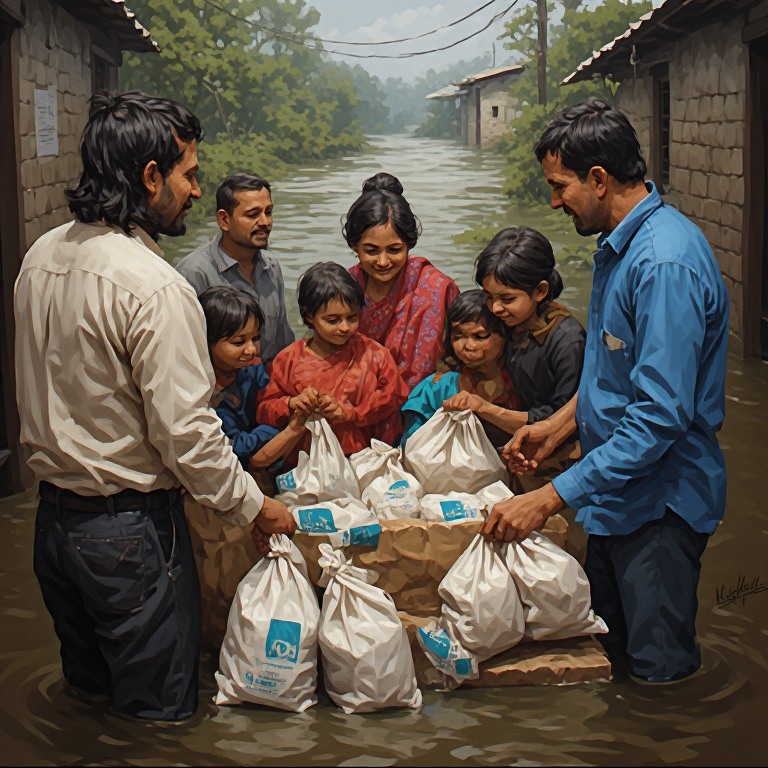 Emergency Ration Bags Distributed to 300 Flood-Affected Families - image 3